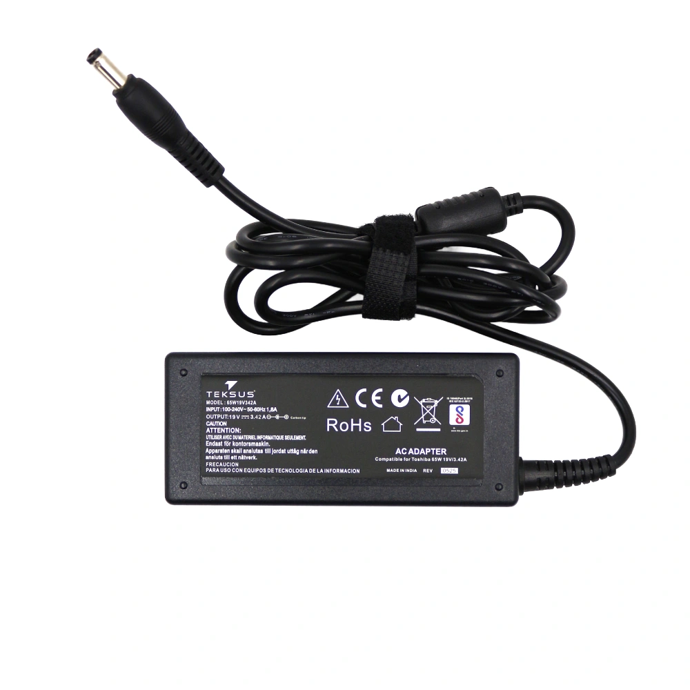 Teksus Laptop Adapter Compatible For Toshiba 65w | 19v/3.42a | 5.5mm x 2.5mm view 2